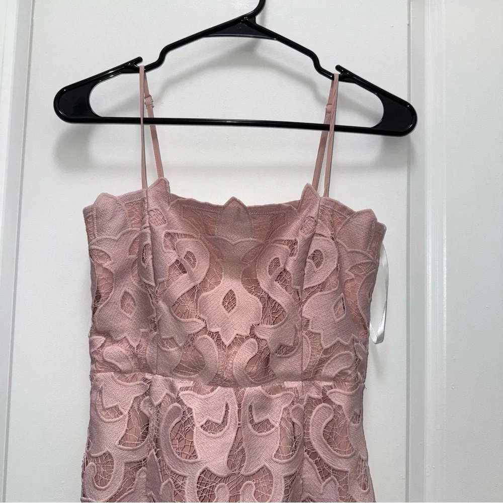 NWT Bardot Pink Rose Lina Lace Midi Dress